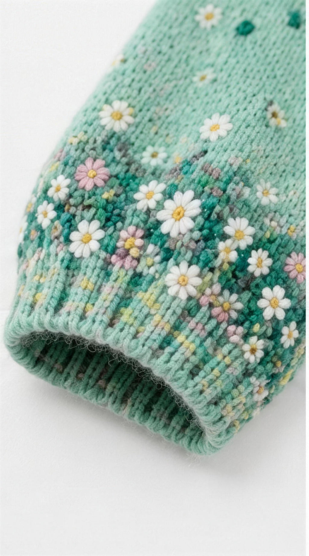 Close-up of the embroidered cuff