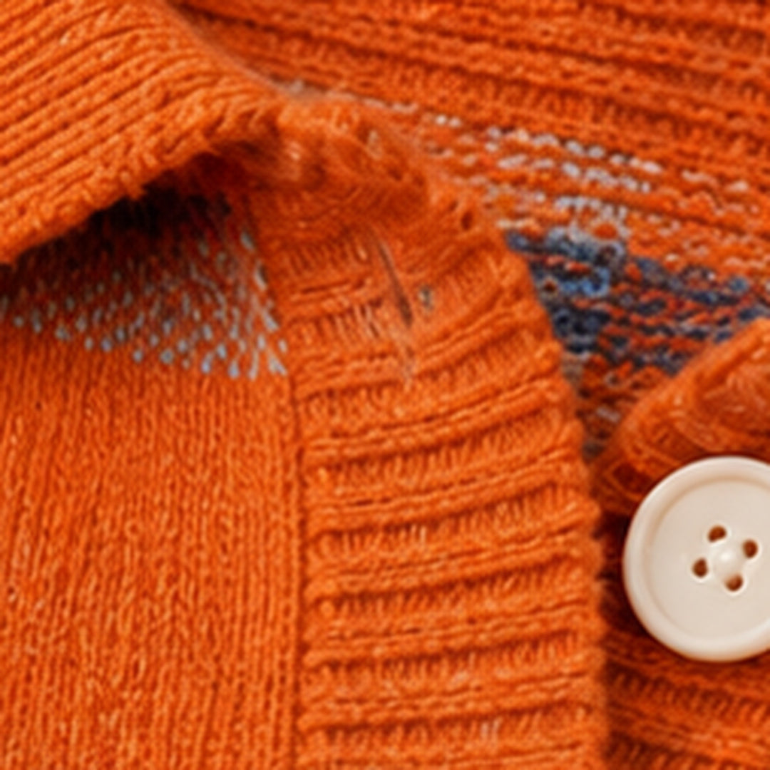 Close-up of the button and ribbed hem
